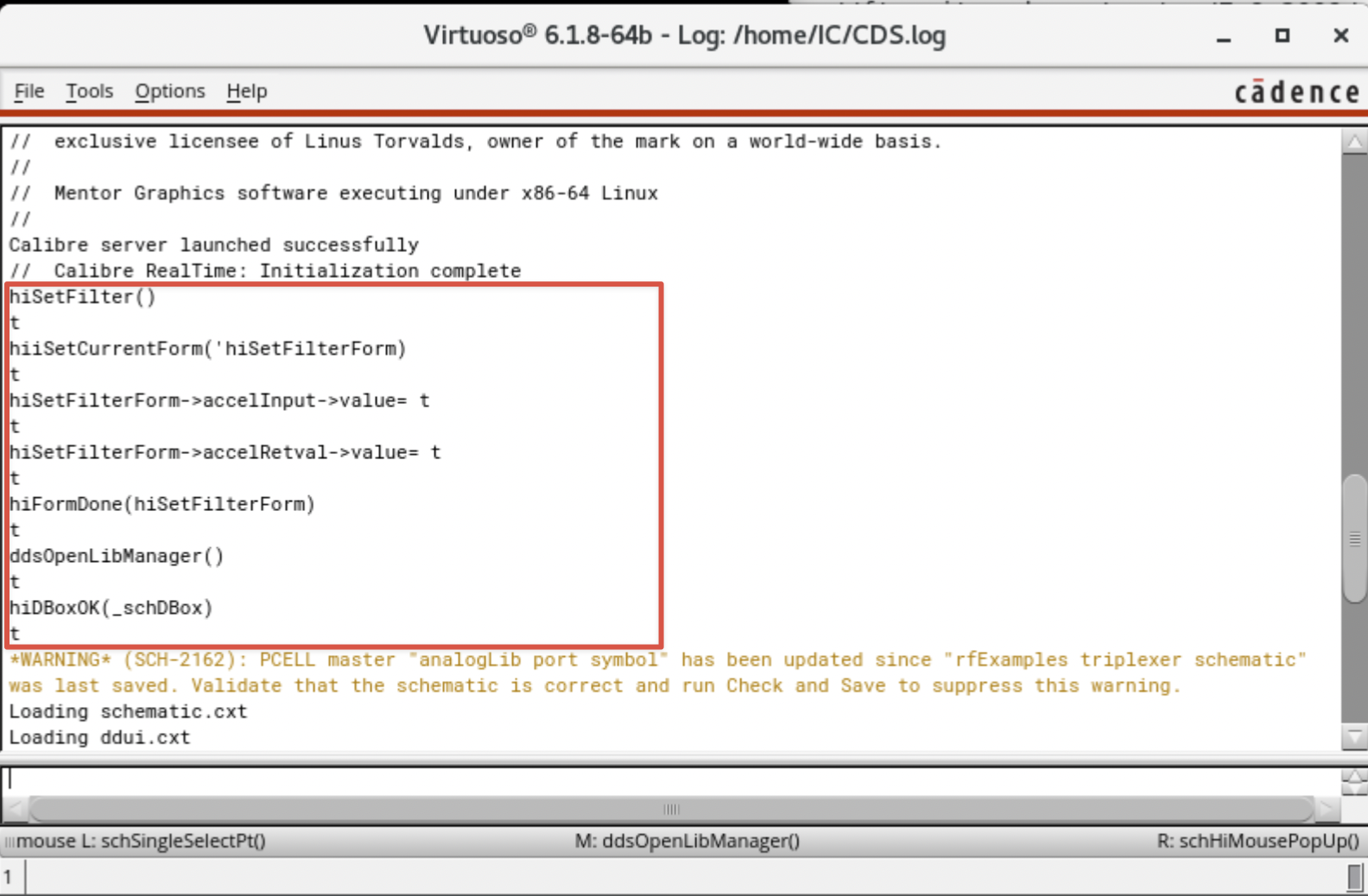 在 Virtuoso 中操作 GUI 输出的 SKILL 代码